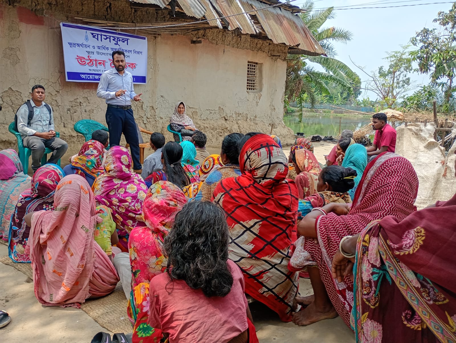Courtyard Meeting by Ghashful in Badalgachhi, Naogaon